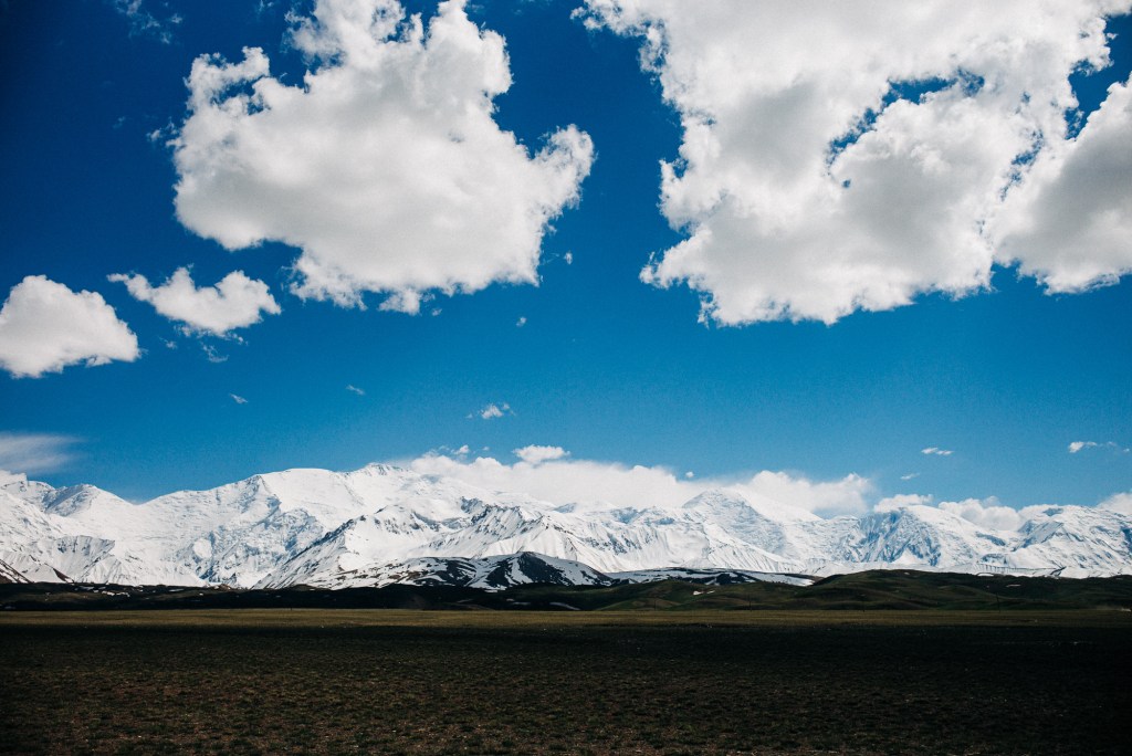 Tajikistan: Snow-peaked Mountains of the Trans-Alay&nbsp;range.
