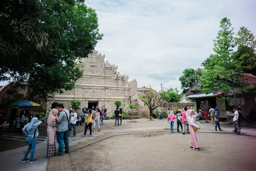 Taman Sari Water Castle viewed from the outside.